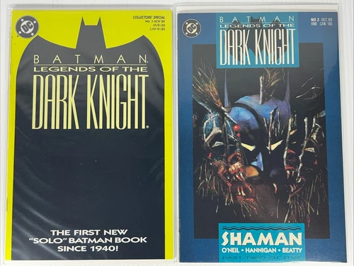 Batman: Legends of the Dark Knight #1-2 Yellow Variant DC 1989 George Pratt NM