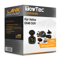 für Volvo EX40 SUV 04.2024-Jetzt Towtec Elektrosatz 7Polig Fahrzeugspezifisch