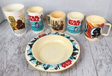 Juego de 6 tazas y cuencos de plástico Jedi Deka de Star Wars de colección Luke Yoda