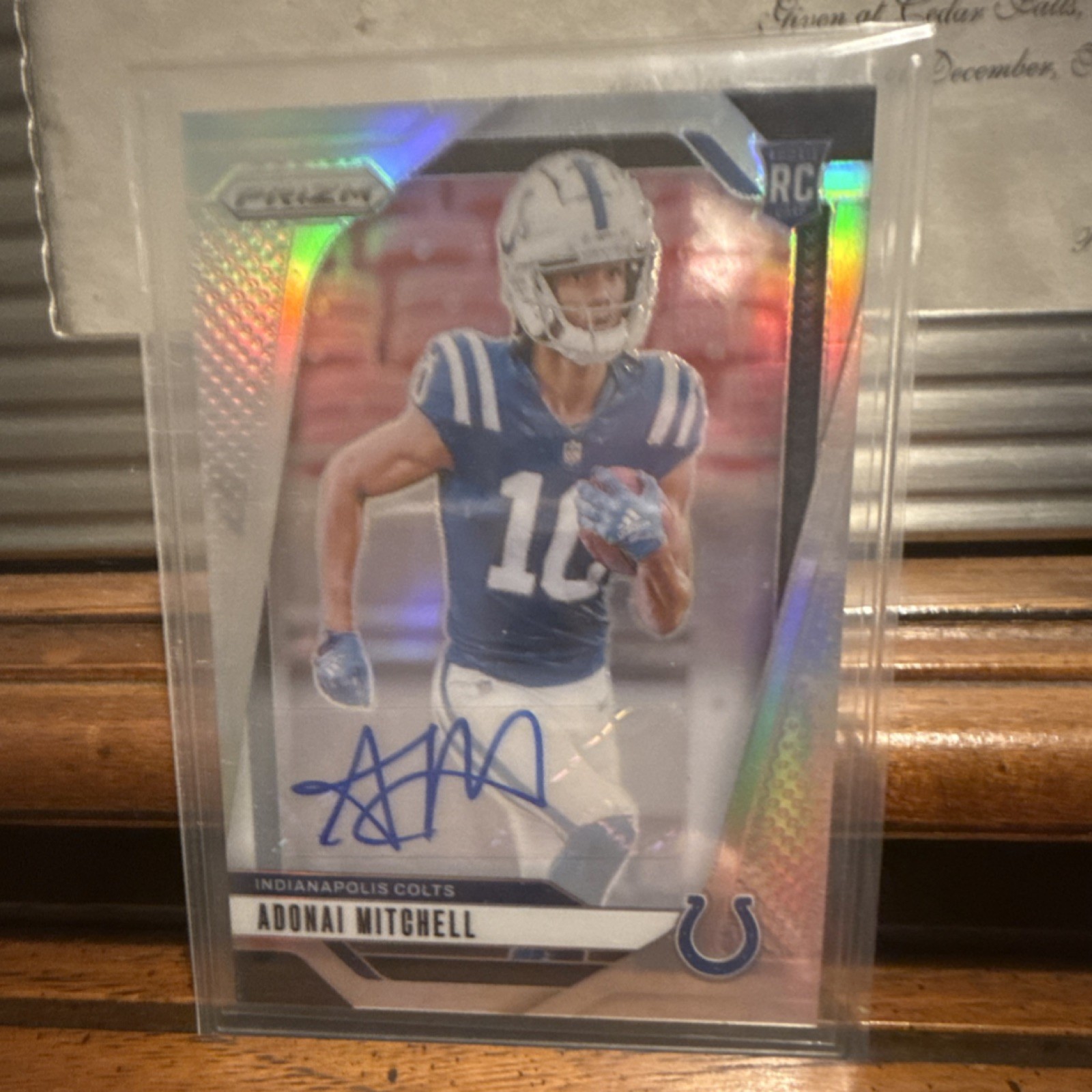Panini 2024 Prizm Rookie Autograph Silver Adonai Mitchell #303 Colts