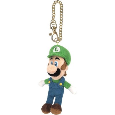 Super Mario Luigi Mascot Plush Keychain ALL STAR COLLECTION San-ei Japan