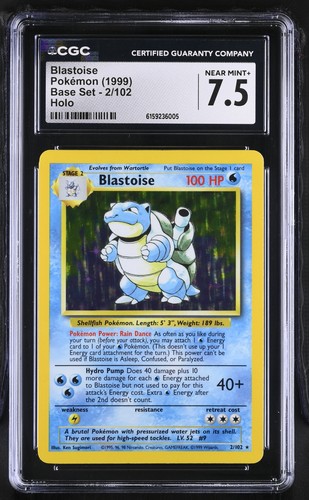 Blastoise graded CGC 7.5 for sale on eBay