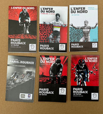 6 dépliants  du Paris Roubaix de 2015 à 2024