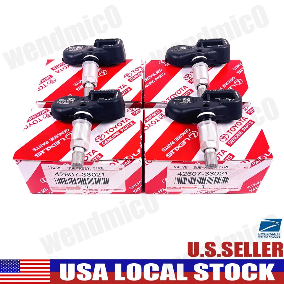 4PCS TPMS Genuine 42607-33021 OEM PMV-107J For Lexus Scion Tire Pressure Sensor - Image 1 of 4
