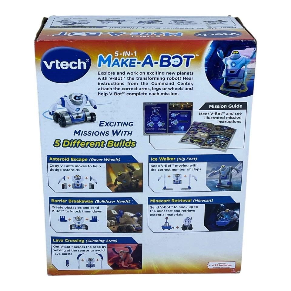 VTech 5-in-1 Make-a-Bot Transformable Robot W/ Sound Sensor & Obstacle Detector - Image 4 of 4