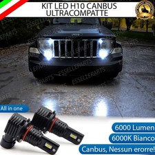 KIT LED H10 JEEP CHEROKEE KK FENDINEBBIA 6000K BIANCO 6000 LUMEN CANBUS