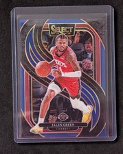 2024-25 Panini Select Jalen Green Premier Blue Prizm #116 Rockets