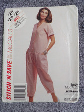 McCall's 5413 Misses' Short Sleeve Jumpsuit Sizes 10-12-14 Uncut Pattern