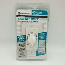 INTERMATIC Automatic Shut-Off Timer FD60MWC White 60 Minute Limit Wind-up