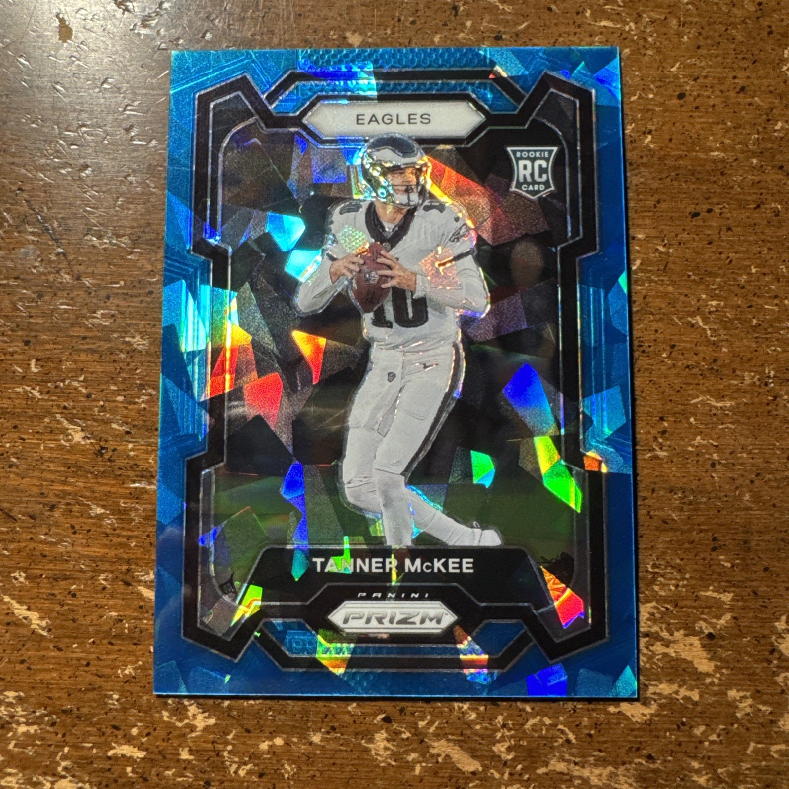 2023 Panini Prizm - Rookies Tanner McKee #383 Blue Ice Prizm /99 (RC)