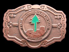 JK12167 VINTAGE 1983  MONTESANO, WA  A GROWING COMMUNITY FOR 100 YEARS BUCKLE
