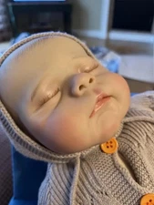 20" Sleeping Reborn Baby Dolls Cute Soft Body Chubby Real Life Toy Poseable Doll