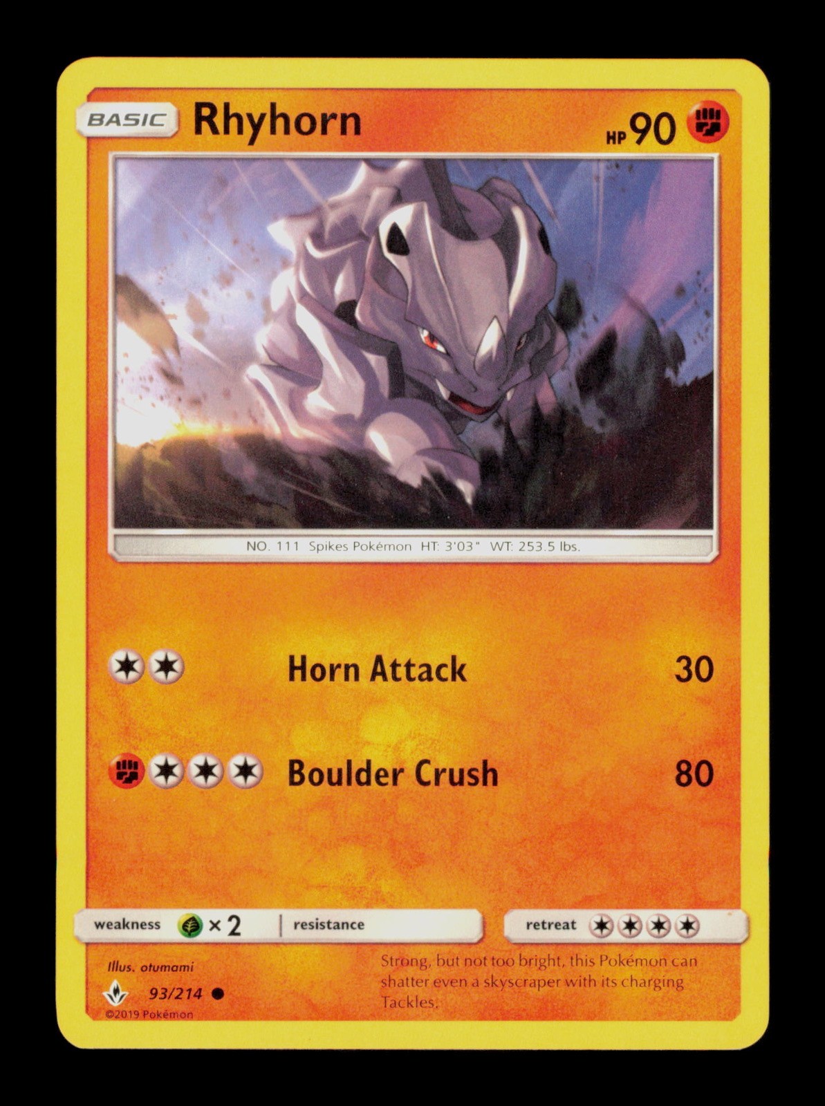 Rhyhorn 93/214 Pokemon Unbroken Bonds Trading Card TC