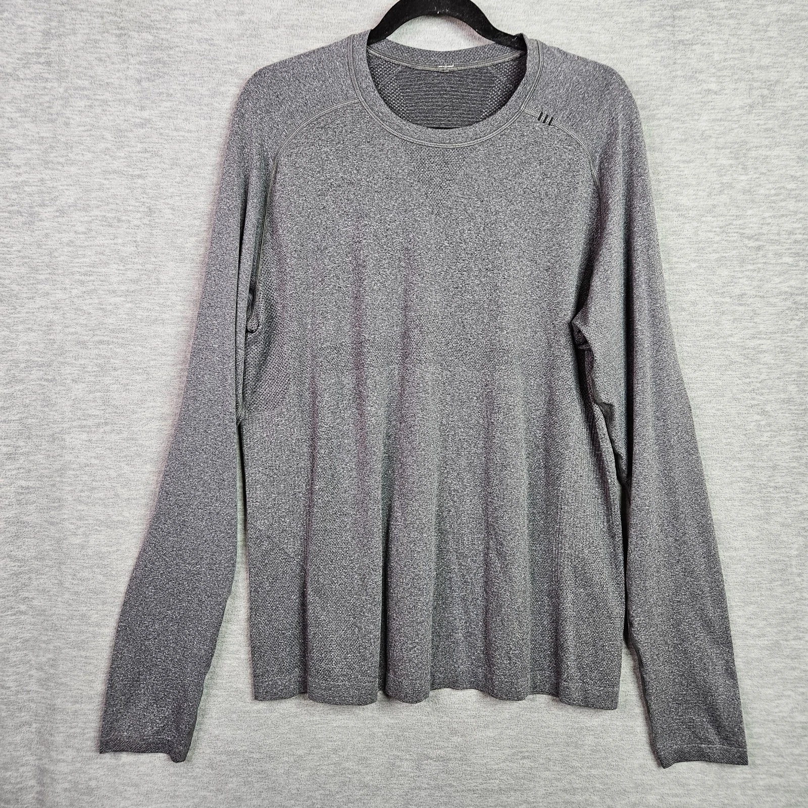 Lululemon Men's Heather Gray Metal Vent Tech Long Sleeve Shirt Gym workout Sz L