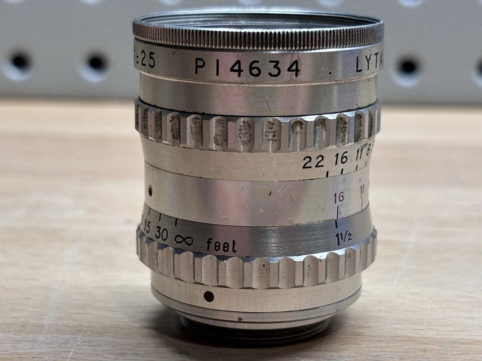 Nice SOM BERTHIOT LYTAR 1.8/25MM C-MOUNT LENS For BOLEX 16MM MOVIE CAMERA - Image 4 of 4
