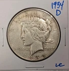 1934-D Peace Silver Dollar - A739