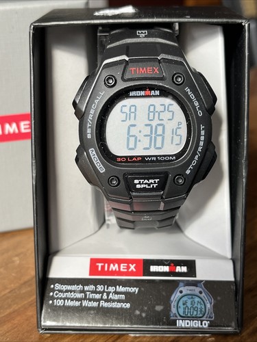 TIMEX IRONMAN Black/Red Classic 30 Lap Digital Men's Watch - T5K822 MSRP: $63