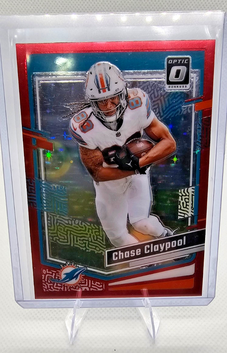 2023 Panini Donruss Optic Chase Claypool #32 Red Stars SP - Miami Dolphins