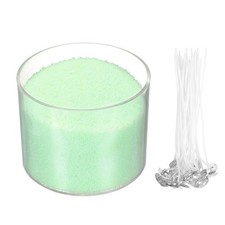 Sand Candles with 30 Pcs Wicks 14Oz / 400g Candle Beads, Light Green