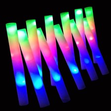 Bylaotrs Foam Glow Sticks Bulk 160 PCS,3 Modes Flashing LED Light Sticks...