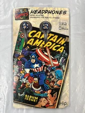 Marvel Comics Headphones Captain America Wired Ihip 2010 Noise Isolating Earbuds