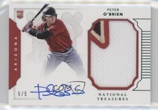 2016 Panini National Treasures Green 5/5 Peter O'Brien #191 Auto 1u0