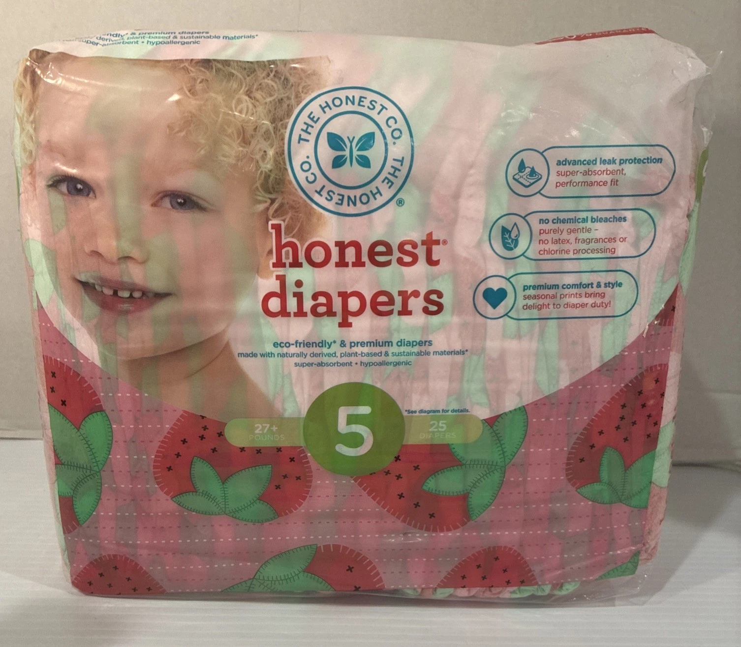 RARE The Honest Company Strawberry Diapers Size 5 NEW Sealed 25 Ct Strawberries
Opens in a new windo