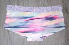 Lot of Victoria's Secret PINK Low Rise Boyshort Panties Size Medium Tie Dye Lace