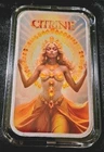 Gemstone Goddess "Citrine"  1 oz Silver Art Bar .999 Pure (Only 399 Made)
