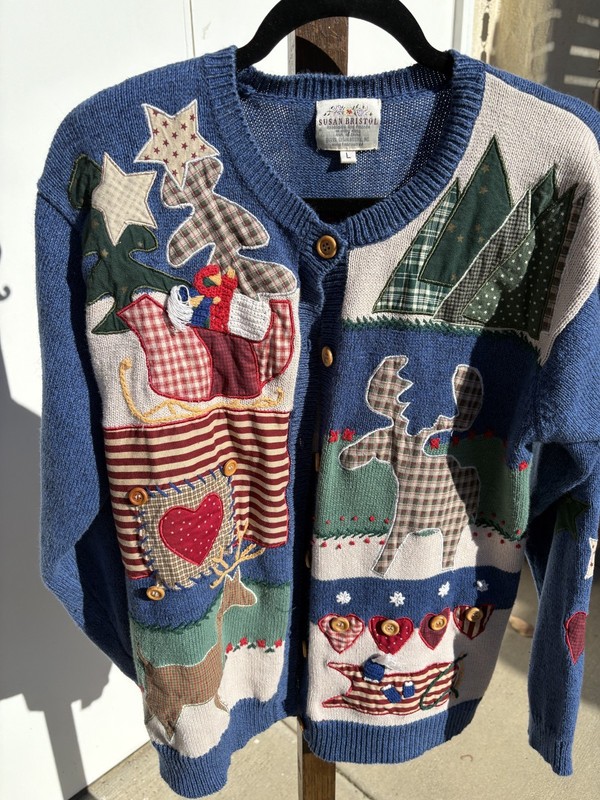 Susan Bristol Cardigan Women's Large Excellent
