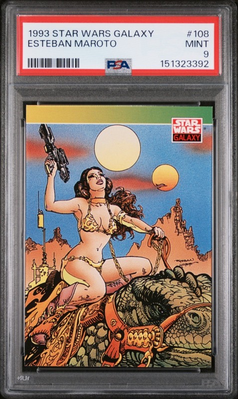 1993 Topps Star Wars Galaxy Series 1 #108 Esteban Maroto Leia PSA 9