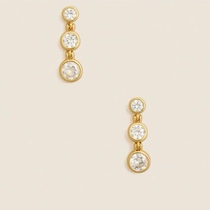 Authentic Tuckernuck Gold Bezel Mini Drop Earrings Gold Plated