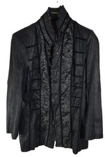 Gr.XL/42 ADAGIO Toller Leder-Mantel Übergangsmantel Kurzmantel Echt Leder Mäntel