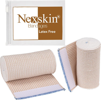 Premium Elastic Bandage Wrap (4  Wide, 2 Pack) -  Latex Free Athletic/Medical Co