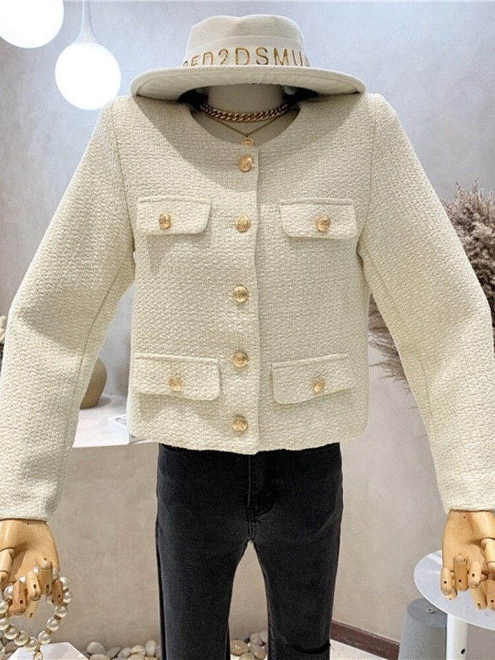 Autumn New Small Fragrance Short Plaid Coat main image 1