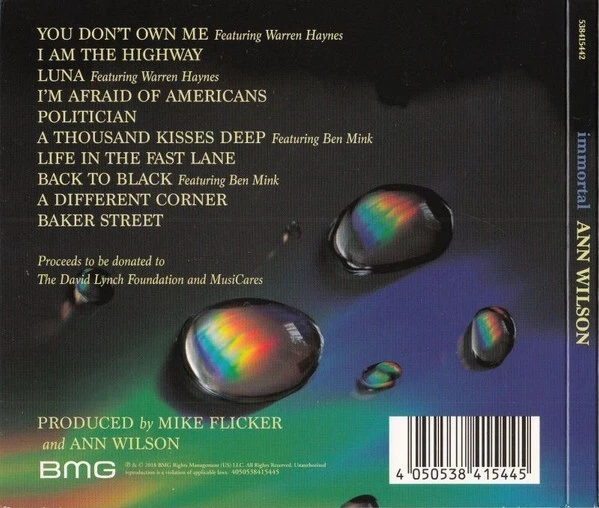 Ann Wilson Immortal CD NEW SEALED 2018 Heart Warren Haynes/Ben Mink - Image 2 of 4