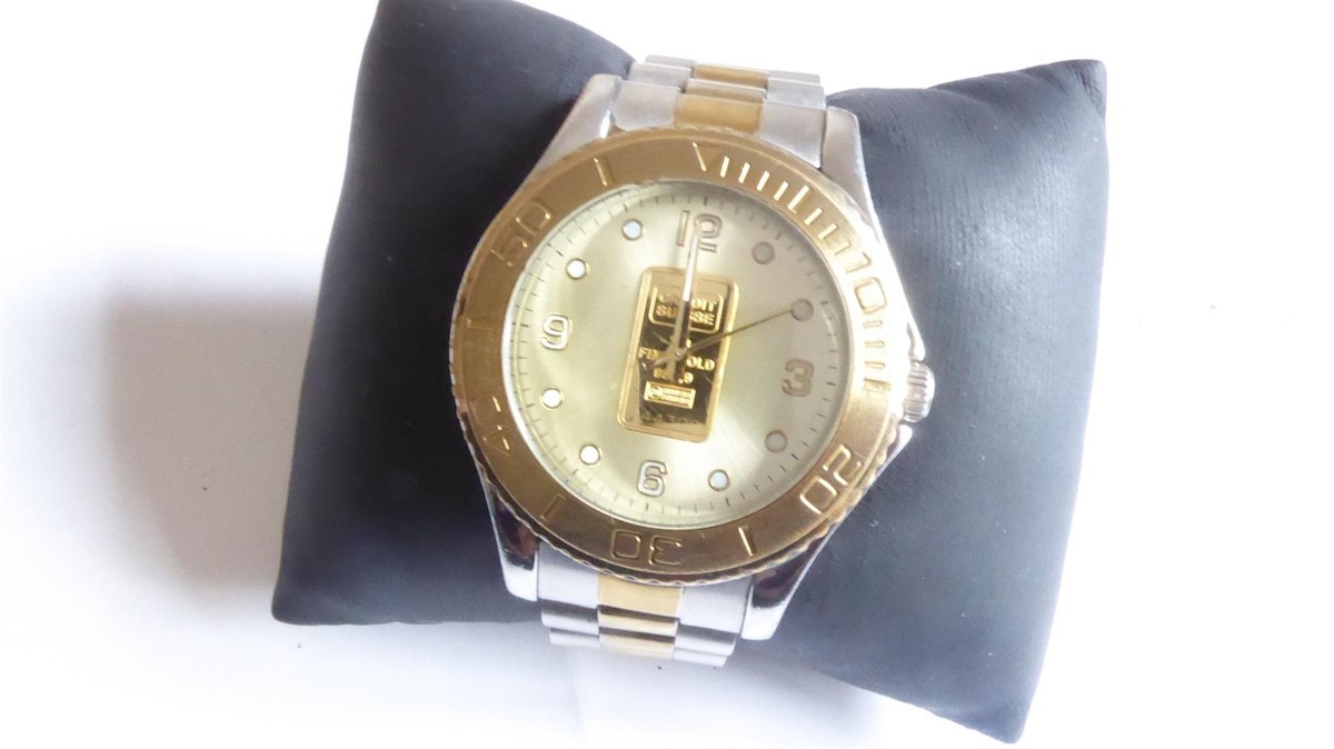 Pre-owned: Credit Suisse 1g 999.9 Certified Fine Gold Gents Watch