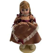 Madame Alexander 8" Doll Annes Puff Sleeve Dress 260418 Red/Brown 1994 Vintage