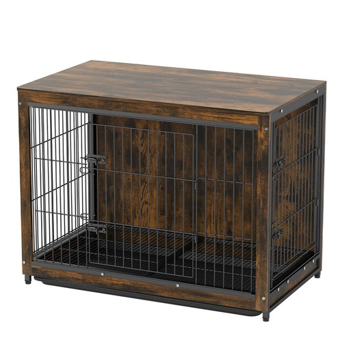 Wooden Large Pet Dog Crate Kennel Cage Storage Display End Table for Home Office - Picture 30 of 32