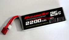 RoaringTop LiPo Battery Pack 25C 2200mAh 2S 7.4V with Deans Plug