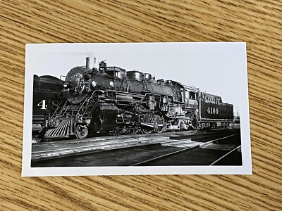 Santa Fe Railway Steam Engine Locomotive 4100 Vintage Photo ATSF | eBay