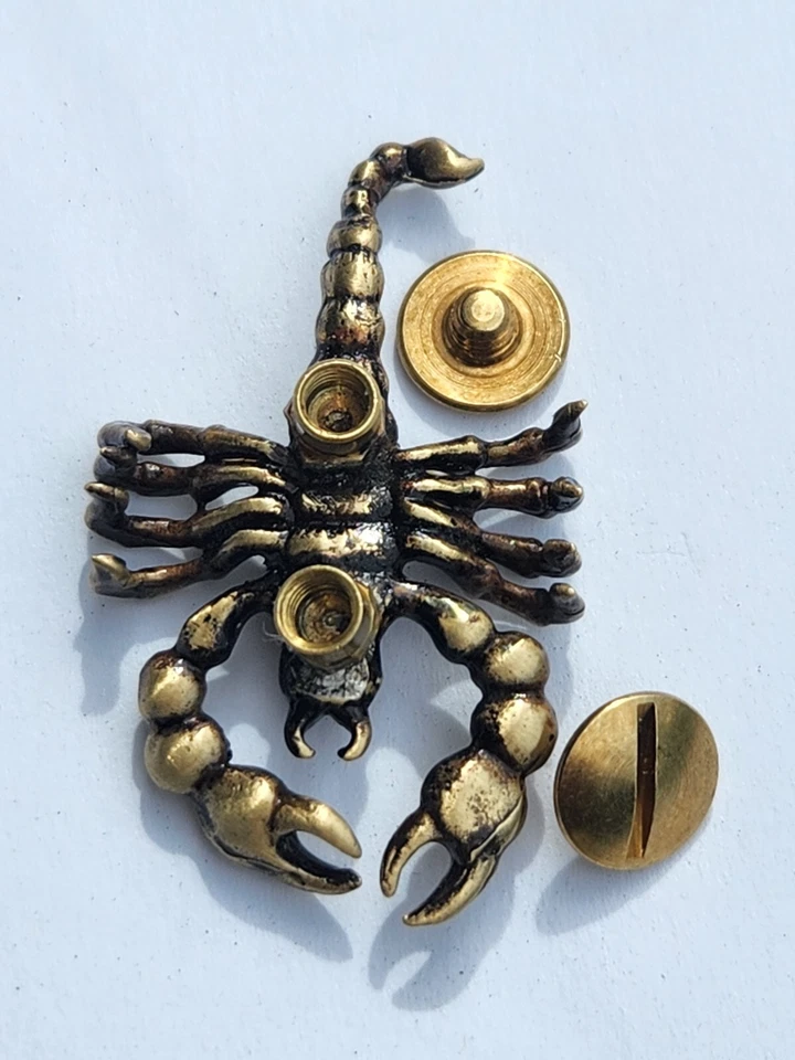 Scorpion concho leather accessory bronze  bag jacket shoes belt cuff bracelet - Image 3 of 4