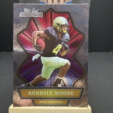 2021 Wild Card Alumination Rondale Moore #ABC-23 Rookie RC Purdue Boilermakers. rookie card picture