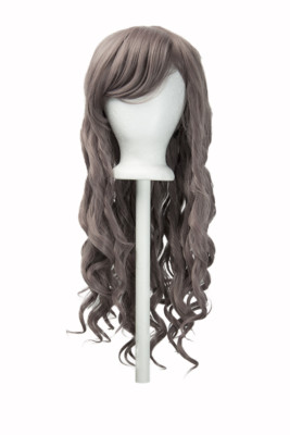 25'' Spiral Curly Cut with Long Bangs Grape Purple Sara Wig NEW