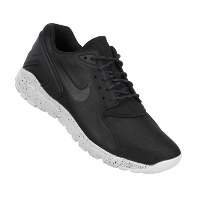 nike black leather trainers