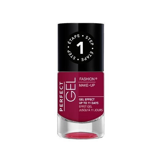 Vernis à Ongles Fashion Make Up - Perfect Gel N°607 Framboise - 10 Ml Neuf