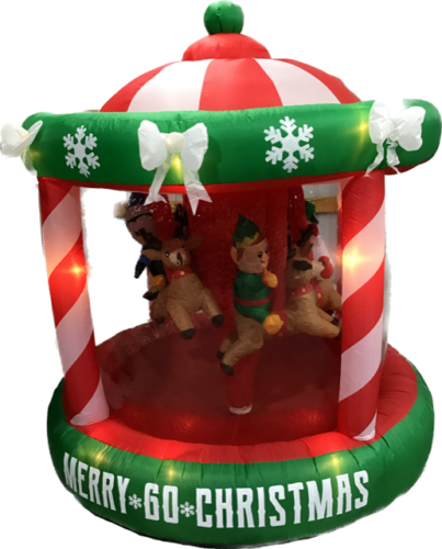 7ft Gemmy Airblown Inflatable Prototype Christmas Carousel #117376 | eBay