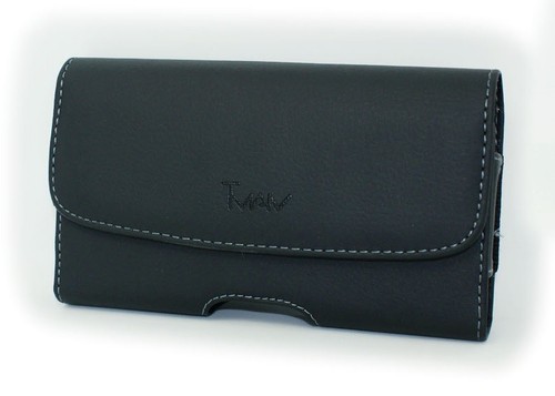 Black Belt Pouch Holster with Clip/Loop for LG Rebel 4 (Fits with Hybrid Case) - Picture 2 of 4