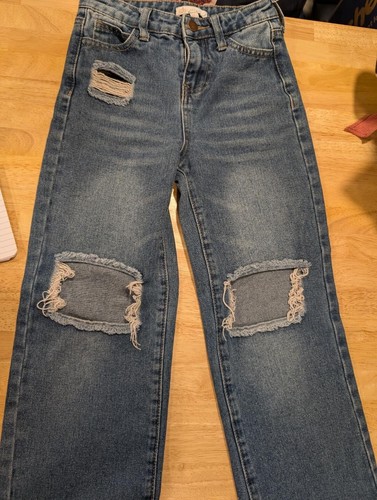 LOT OF 3 GIRLS DISTRESSED JEANS Sz 7 - Picture 4 of 4