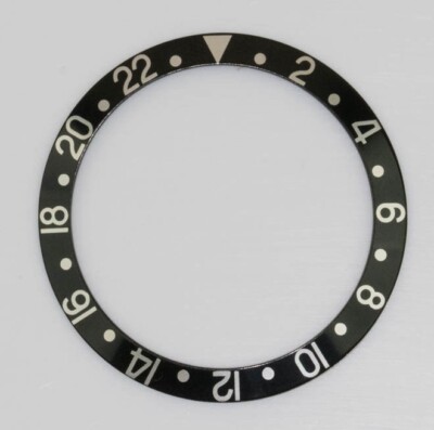 Bezel Insert For Fits Rolex GMT Master Watch Black Silver Cases